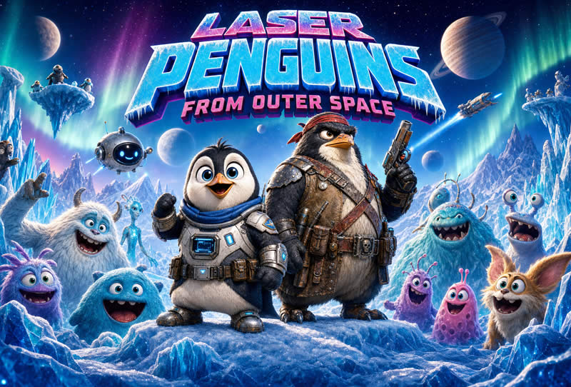 Laser Penguins From Outer Space